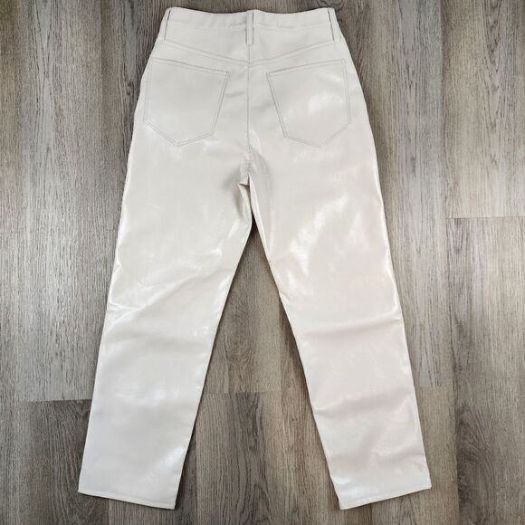 Madewell The Perfect Vintage Straight Jean Faux Leather Pants size 28 - Picture 4 of 8